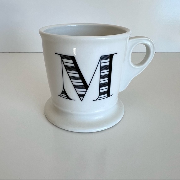 Anthropologie Monogrammed White Mug “M” - Picture 1 of 6